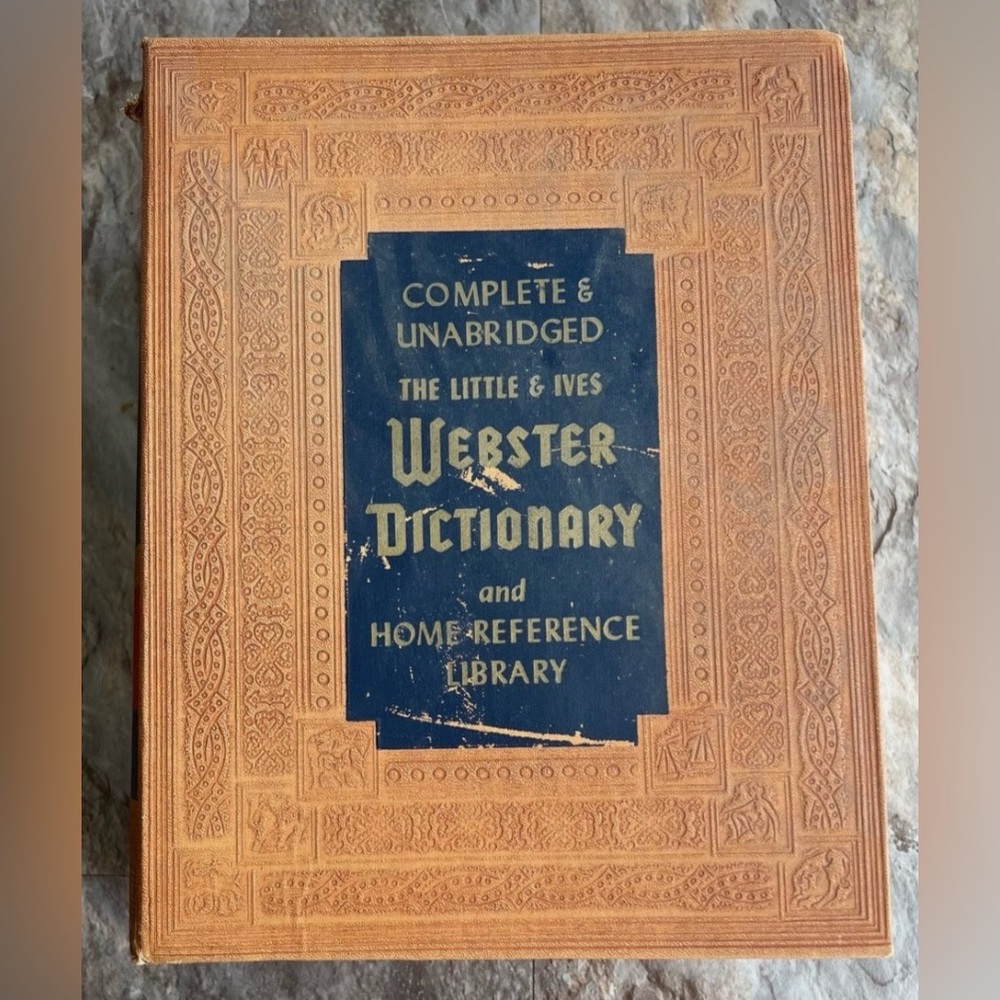 Complete and Unabridged Webster Dictionary with Home Reference Library 1960